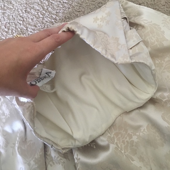 Gold strapless Roberta Cocktail Prom Dress Sz 3/4 - Picture 2 of 3